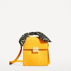 Zara Yellow City Bag with Scarf